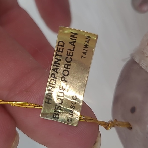 Vintage 70s Jasco Taiwan Porcelain Caring Critters Chimers Ornament Set of Four - Picture 9 of 16